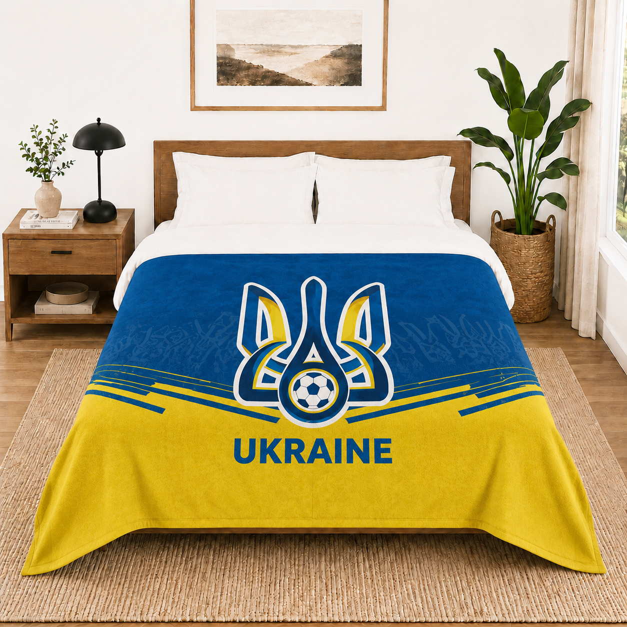World Cup 2026 Ukraine Soccer Themed Blanket