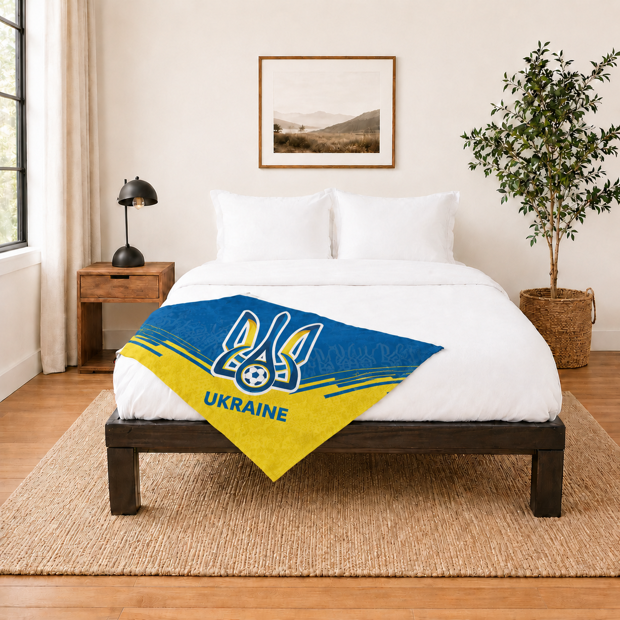 World Cup 2026 Ukraine Soccer Themed Blanket