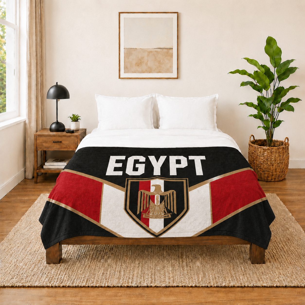 World Cup 2026 Egypt Soccer Themed Blanket