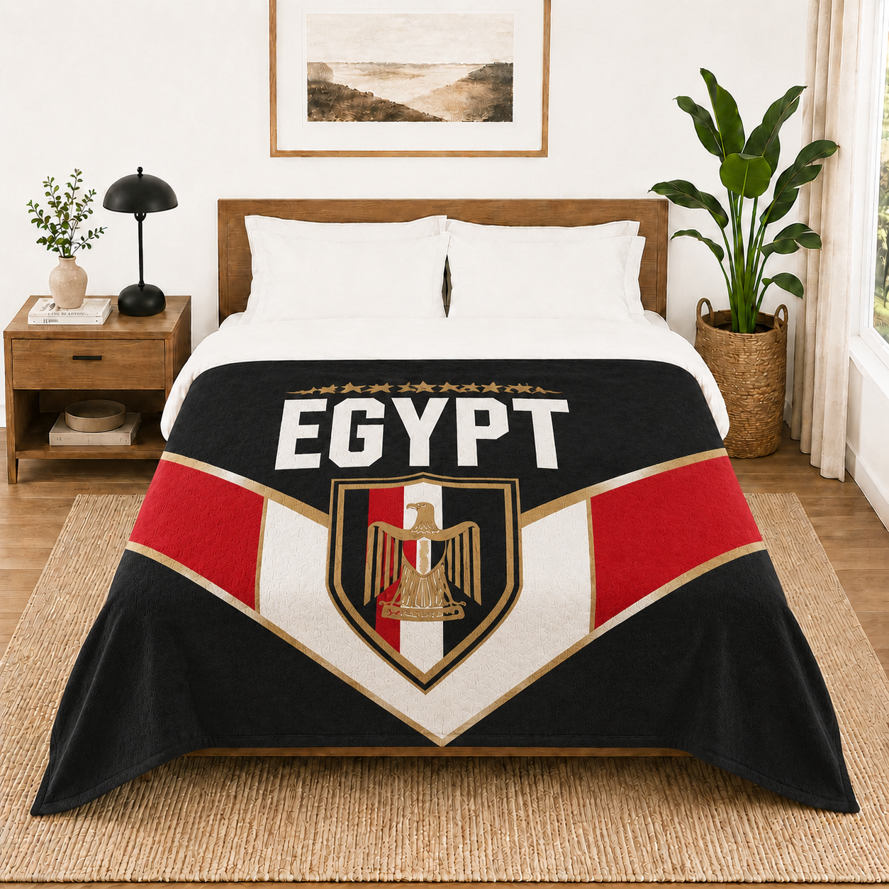 World Cup 2026 Egypt Soccer Themed Blanket