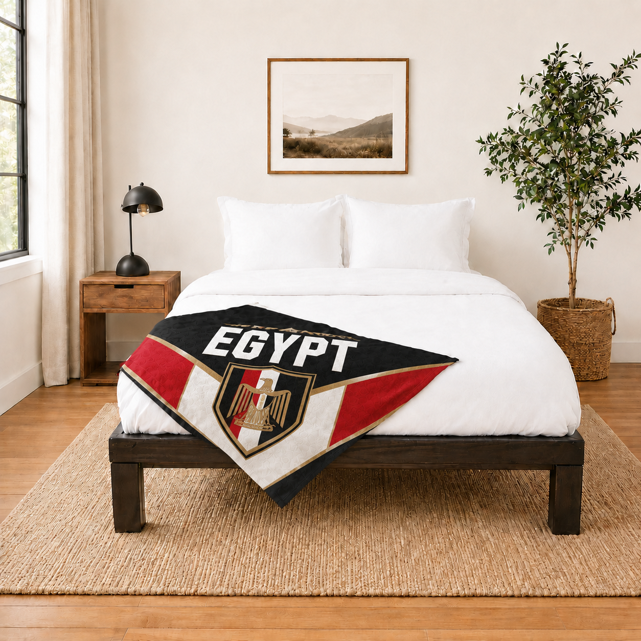 World Cup 2026 Egypt Soccer Themed Blanket