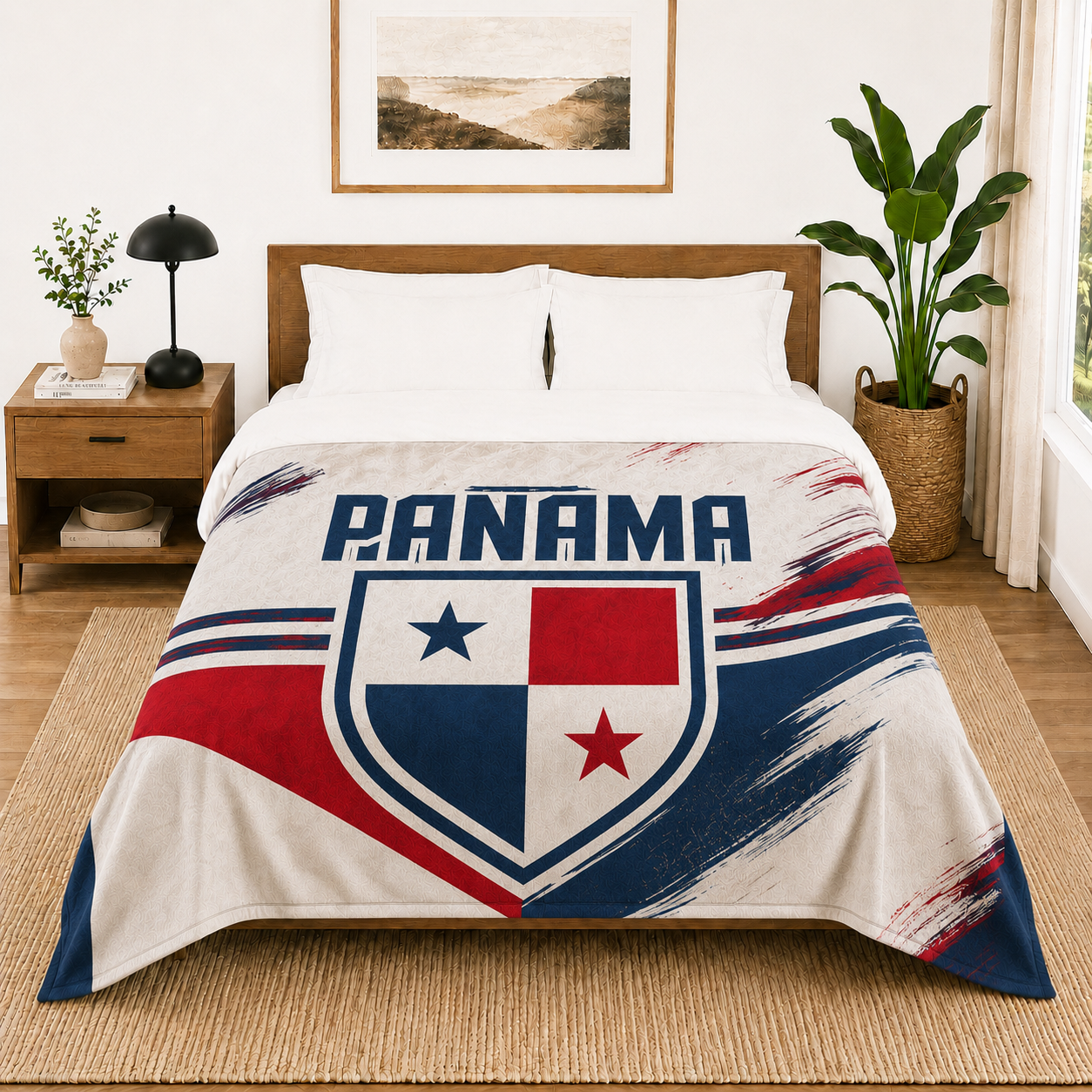 World Cup 2026 Panama Soccer Themed Blanket