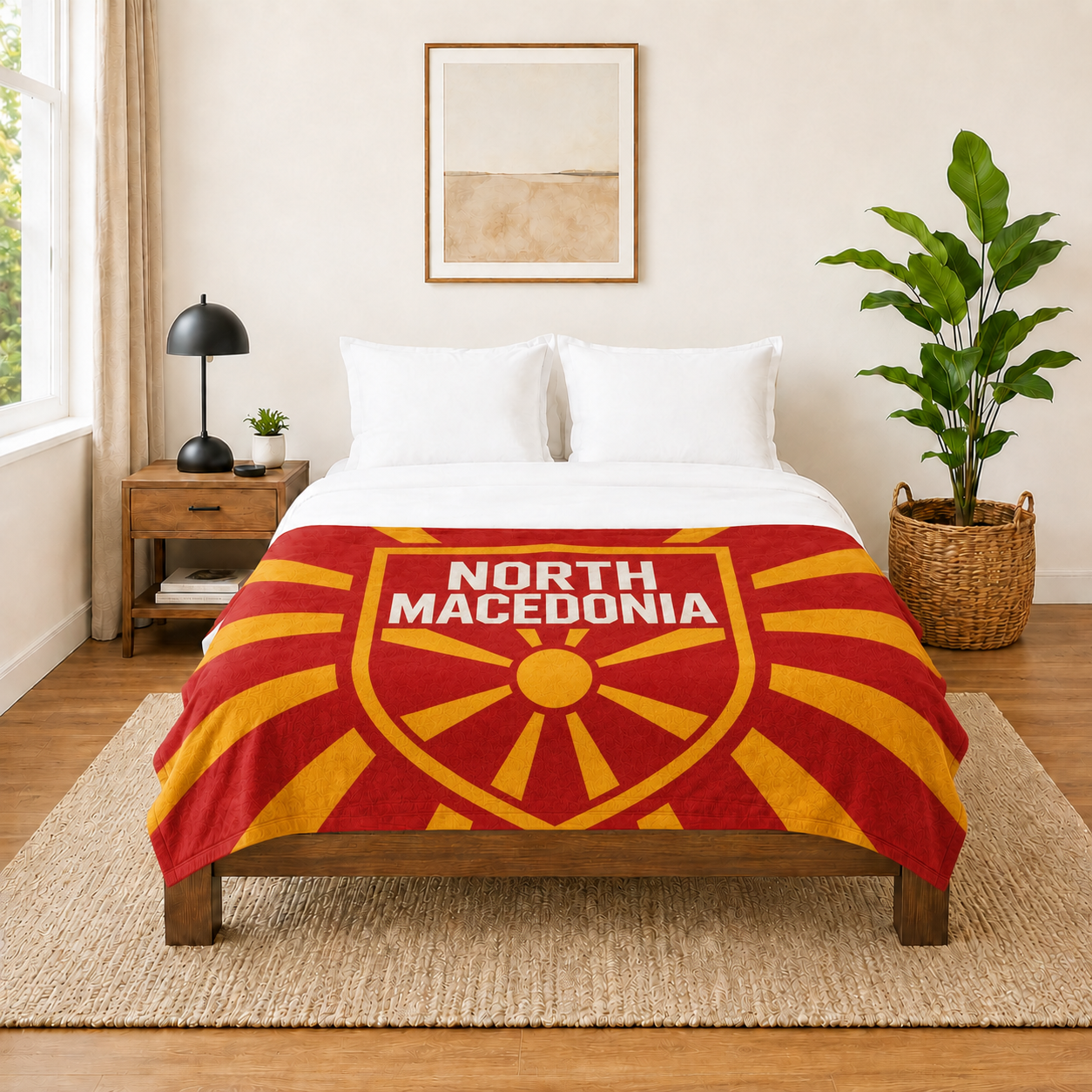 World Cup 2026 North Macedonia Soccer Themed Blanket