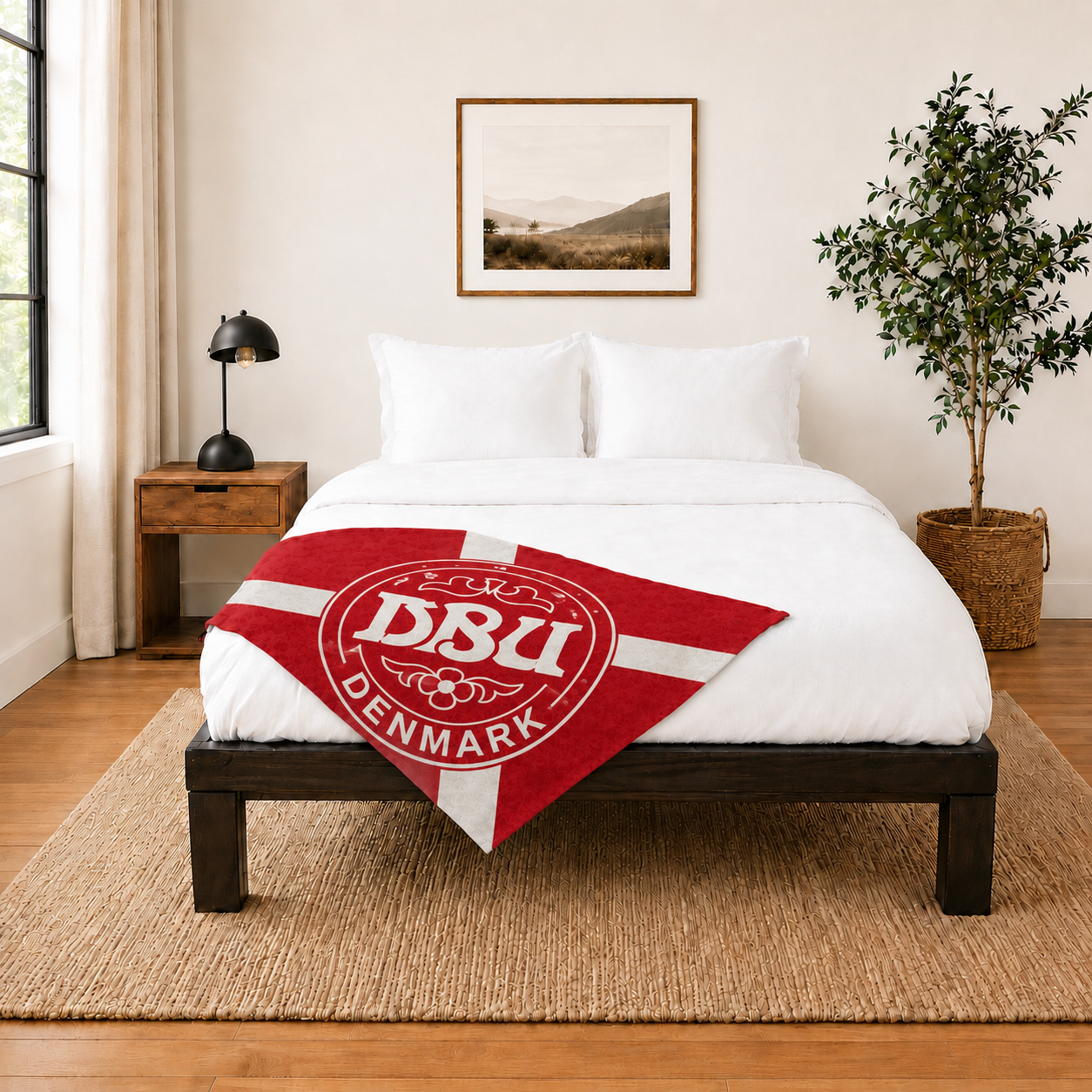 World Cup 2026 Denmark Soccer Themed Blanket