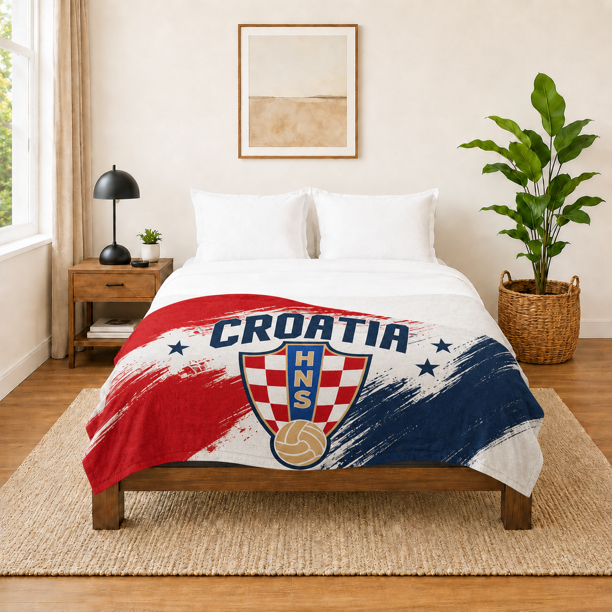 World Cup 2026 Croatia Soccer Themed Blanket