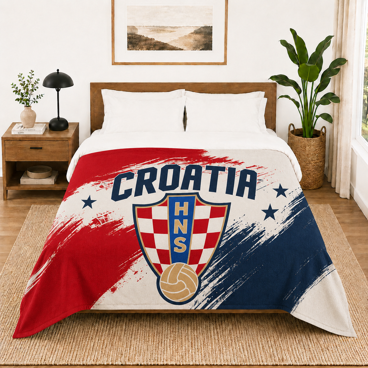 World Cup 2026 Croatia Soccer Themed Blanket