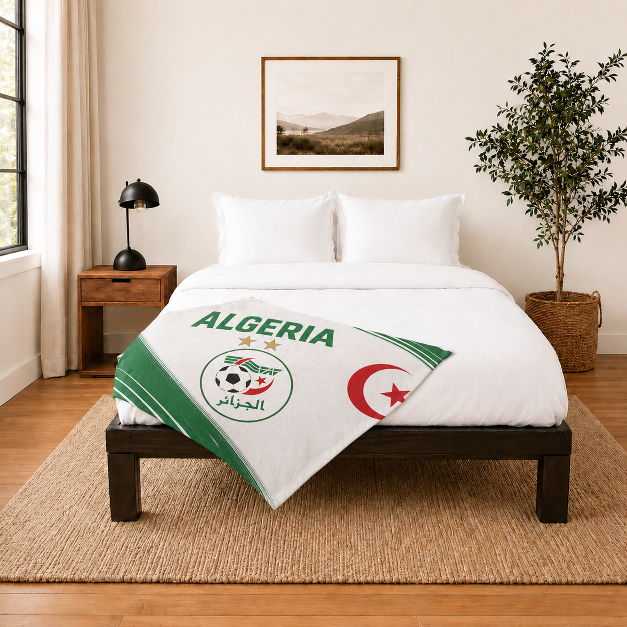 World Cup 2026 Algeria Soccer Themed Blanket