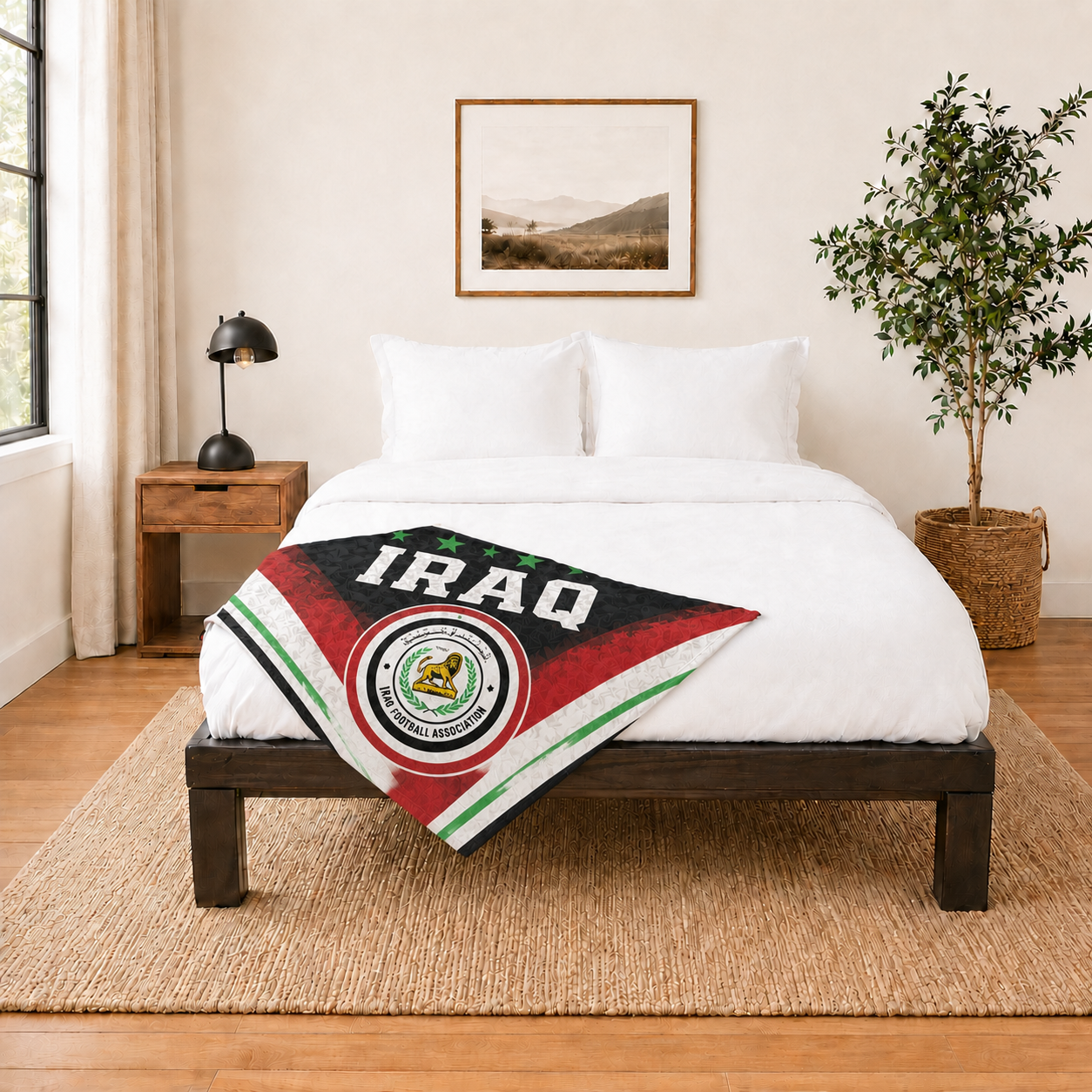 World Cup 2026 Iraq Soccer Themed Blanket