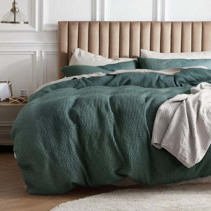 Classic Cotton Waffle Duvet Cover Set