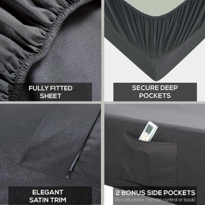 Wrinkle Resistant Deep Pocket Bed Sheets Set