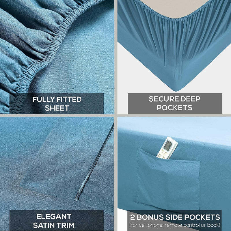 Wrinkle Resistant Deep Pocket Bed Sheets Set