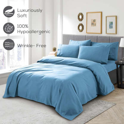 Wrinkle Resistant Deep Pocket Bed Sheets Set