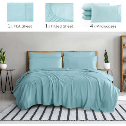 Wrinkle Resistant Deep Pocket Bed Sheets Set