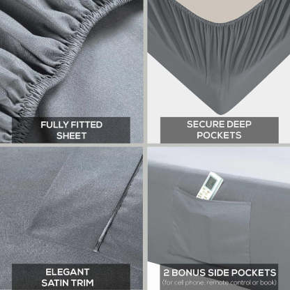 Wrinkle Resistant Deep Pocket Bed Sheets Set