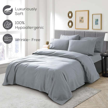 Wrinkle Resistant Deep Pocket Bed Sheets Set