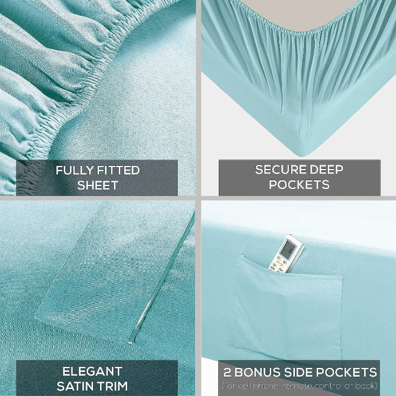 Wrinkle Resistant Deep Pocket Bed Sheets Set
