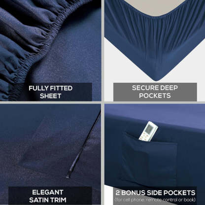 Wrinkle Resistant Deep Pocket Bed Sheets Set