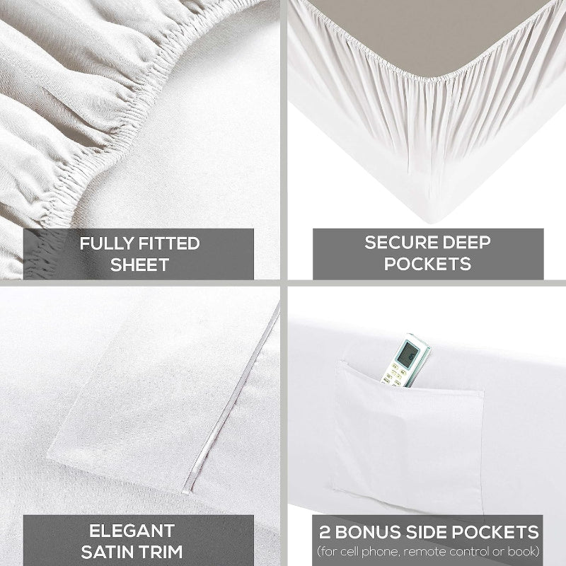 Wrinkle Resistant Deep Pocket Bed Sheets Set