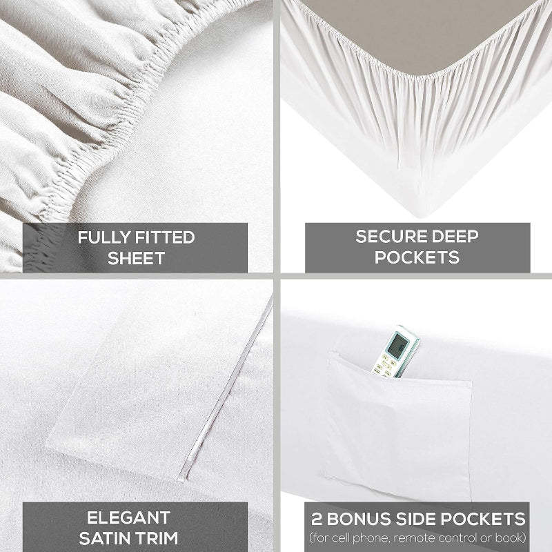 Wrinkle Resistant Deep Pocket Bed Sheets Set
