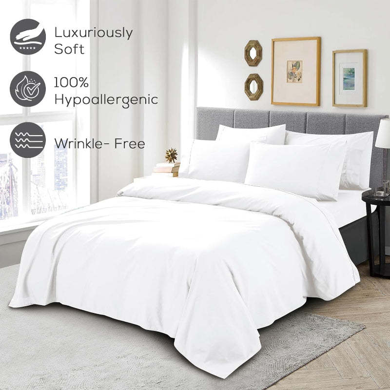 Wrinkle Resistant Deep Pocket Bed Sheets Set