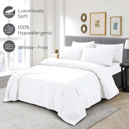 Wrinkle Resistant Deep Pocket Bed Sheets Set