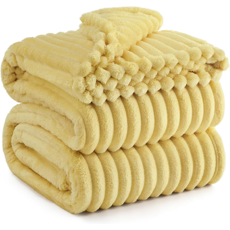 Cozy Stripe Pattern Flannel Fleece Blanket