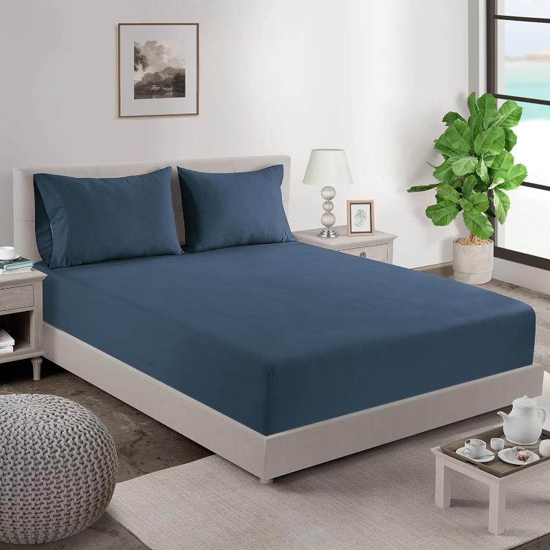 Taupe Organic Cotton Percale Sheet Set