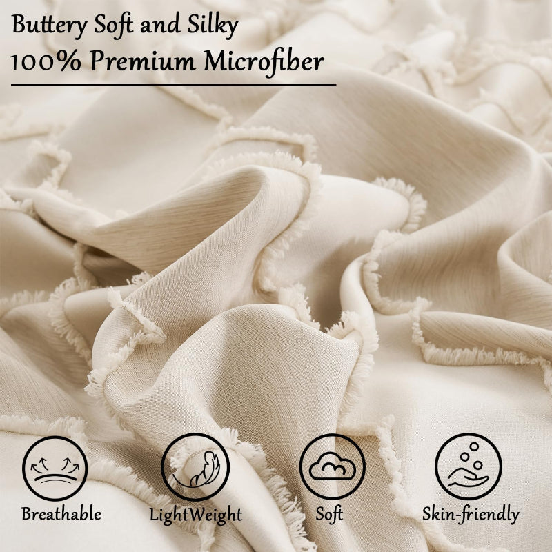 Luxurious Microfiber Duvet Cover Set With Zipper Closure