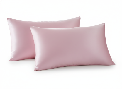 Set Of 2 Satin Silk Pillowcases For Hair And Skin With Envelope Closure