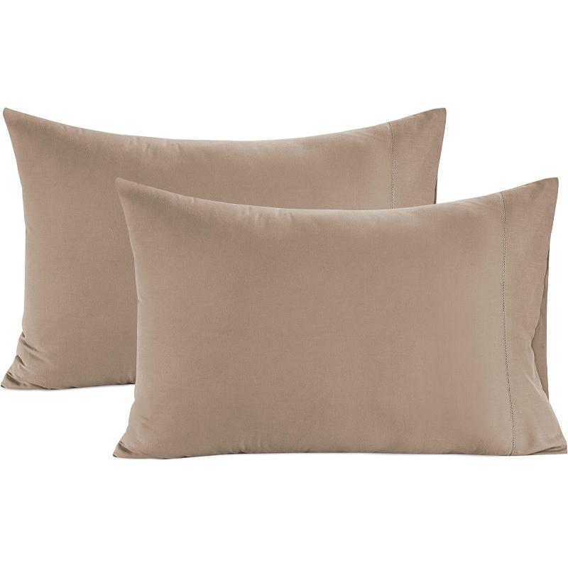 Taupe Organic Cotton Percale Sheet Set