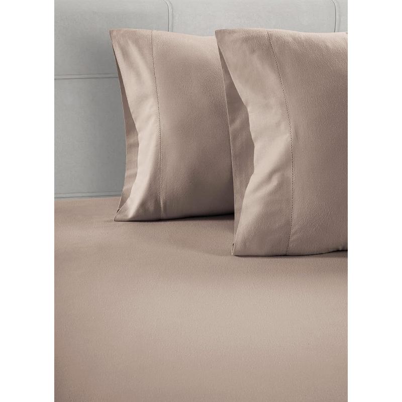 Taupe Organic Cotton Percale Sheet Set