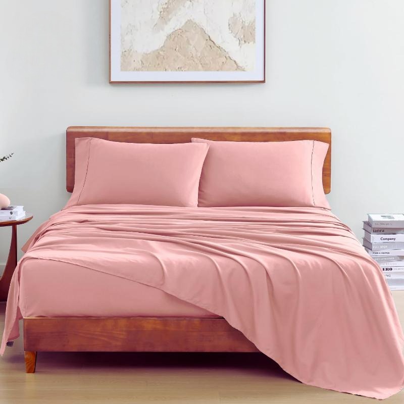 Taupe Organic Cotton Percale Sheet Set