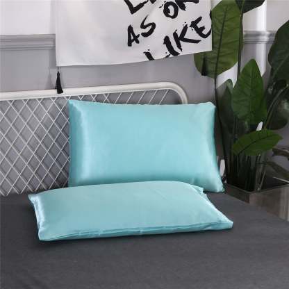 Set Of 2 Satin Silk Pillowcases For Hair And Skin With Envelope Closure