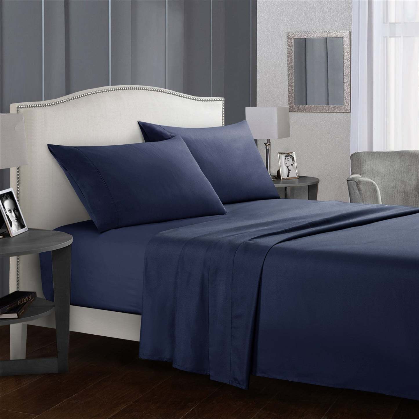 Comfy Bedsheet Set Brushed Microfiber 1800 Bedding - Wrinkle, Fade, Stain Resistant - 4 Piece