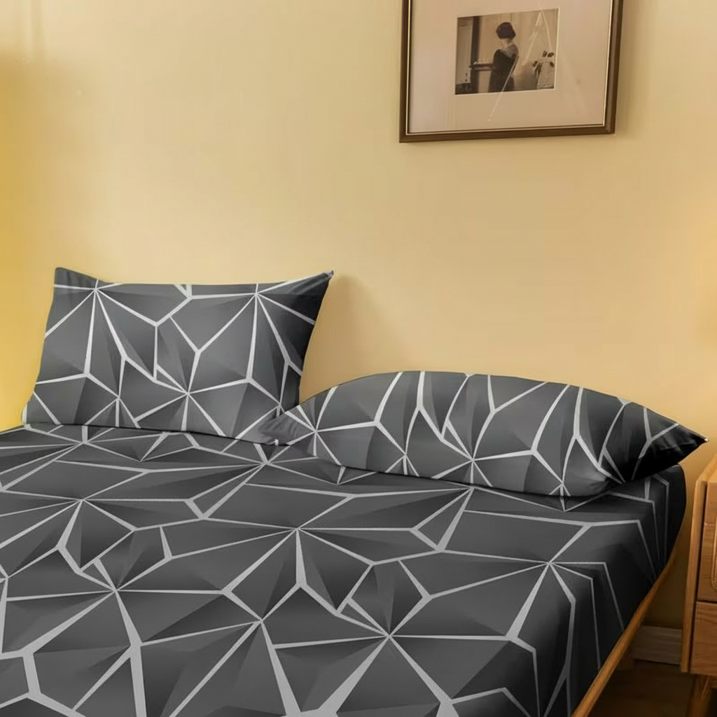Modern Geometric Pattern Woven Pillowcases Set