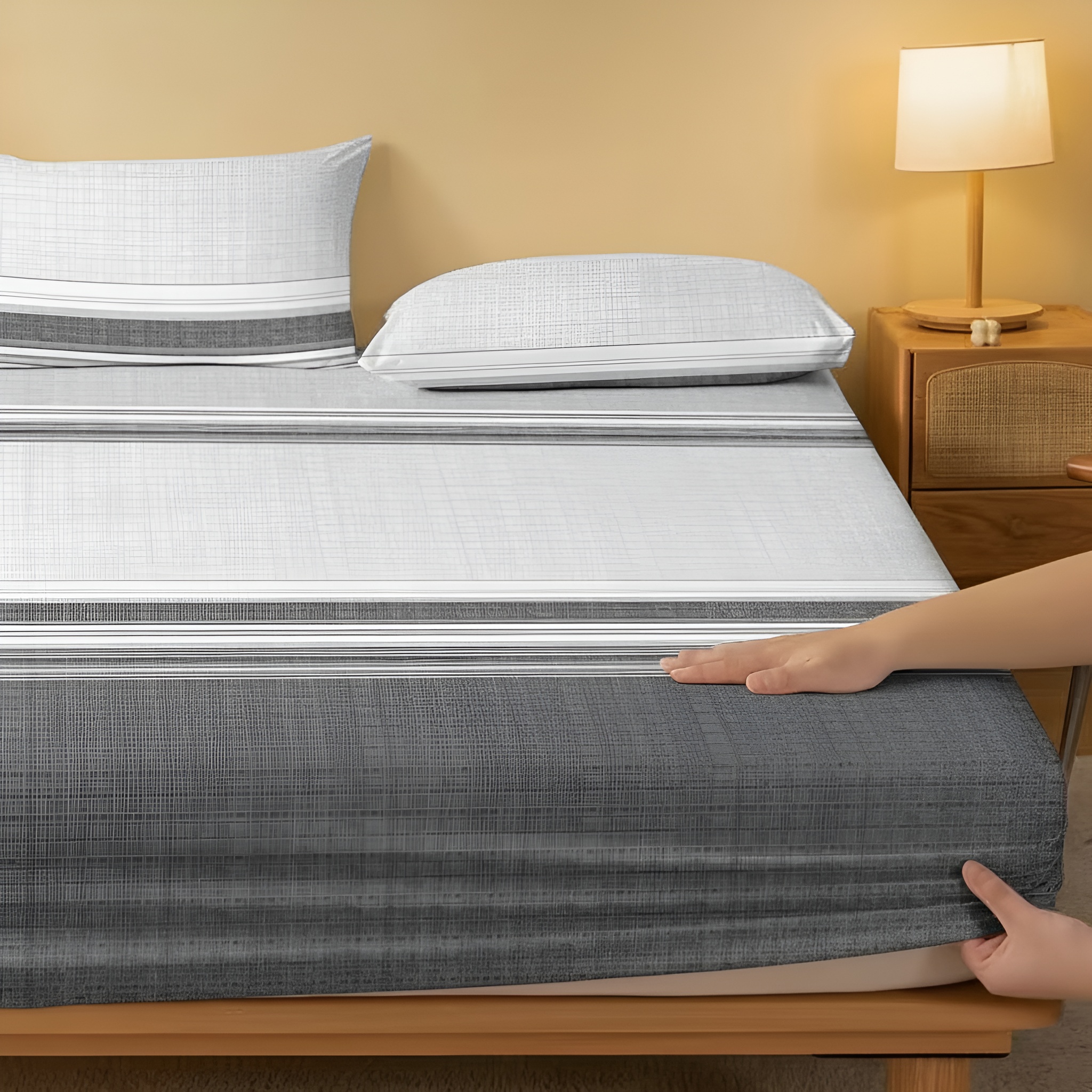 Patchwork Printed Flannel Bed Cover For Bedroom