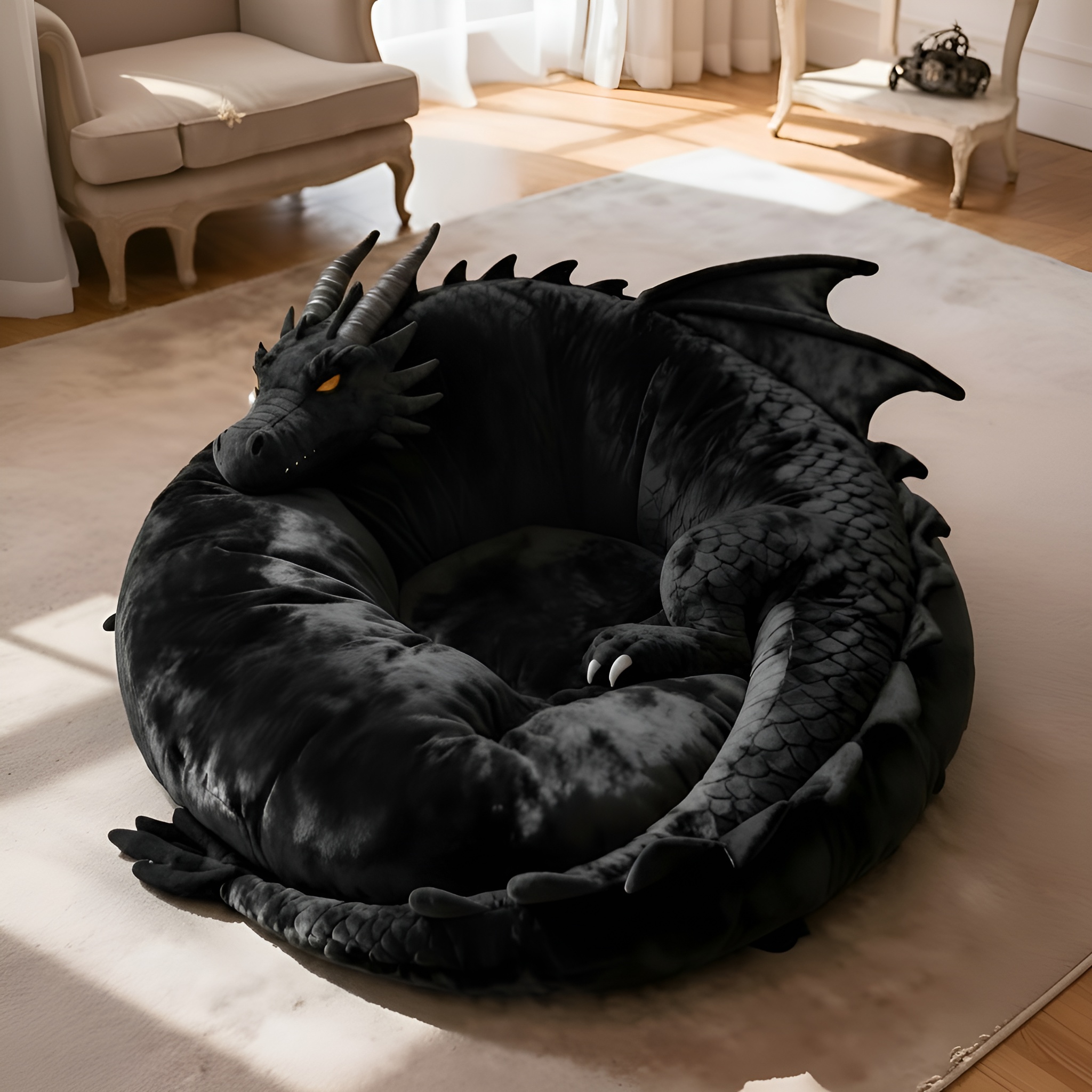 Dragon Plush Nest Lounge Cushion Bed