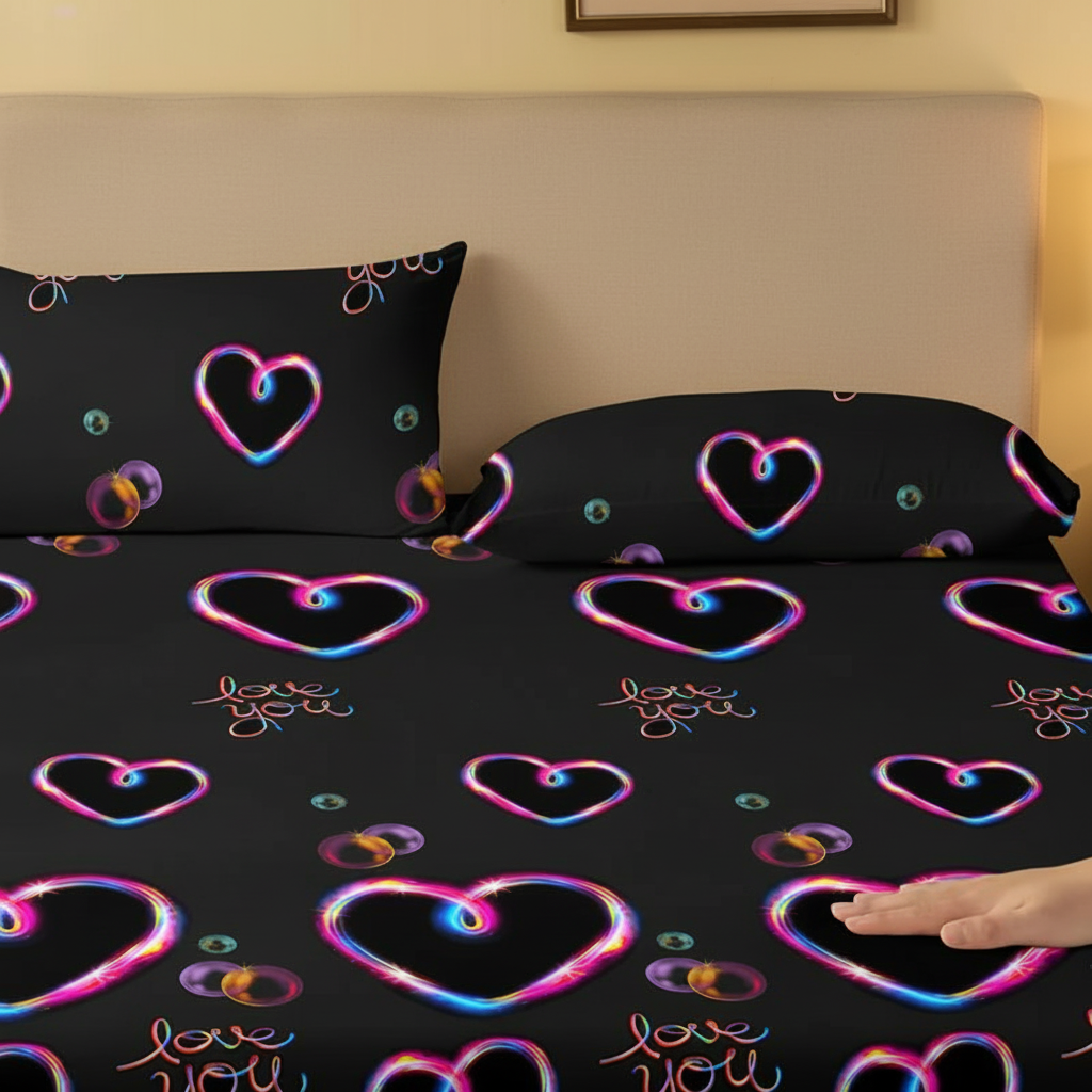 Geometric Pattern Pillowcase Quilted Polyester Bedding Cover