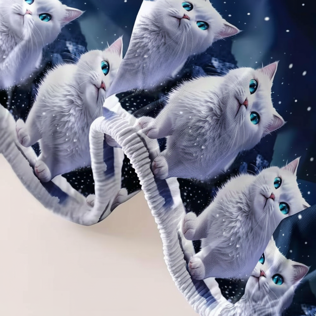 Cartoon Cat Bedding Fitted Sheet With Stretchable Edges