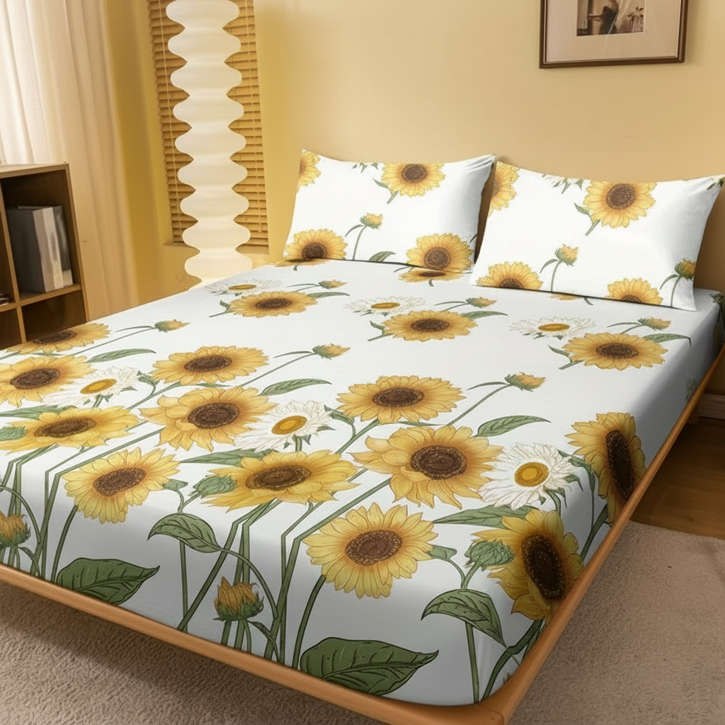 Sunflower Printed Bedsheets