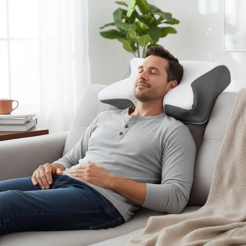 Memory Foam Contour Ergonomic Support Pillow