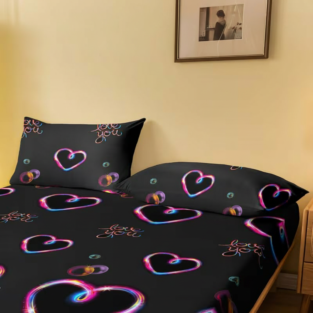 Geometric Pattern Pillowcase Quilted Polyester Bedding Cover