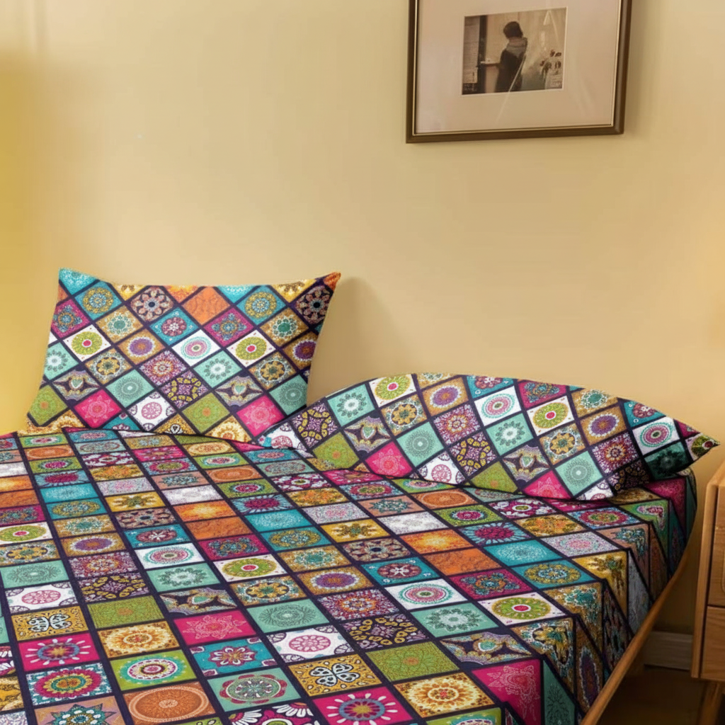 Bohemian Pattern Pillowcase With Pocket Closure For Bedroom Use