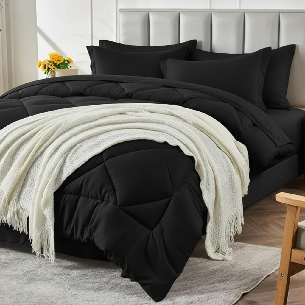 7 Pieces Comforter Set For All Seasons