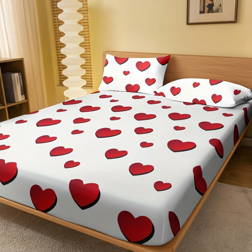 Decorative Pattern Fitted Sheet Quilted Bedding Cover