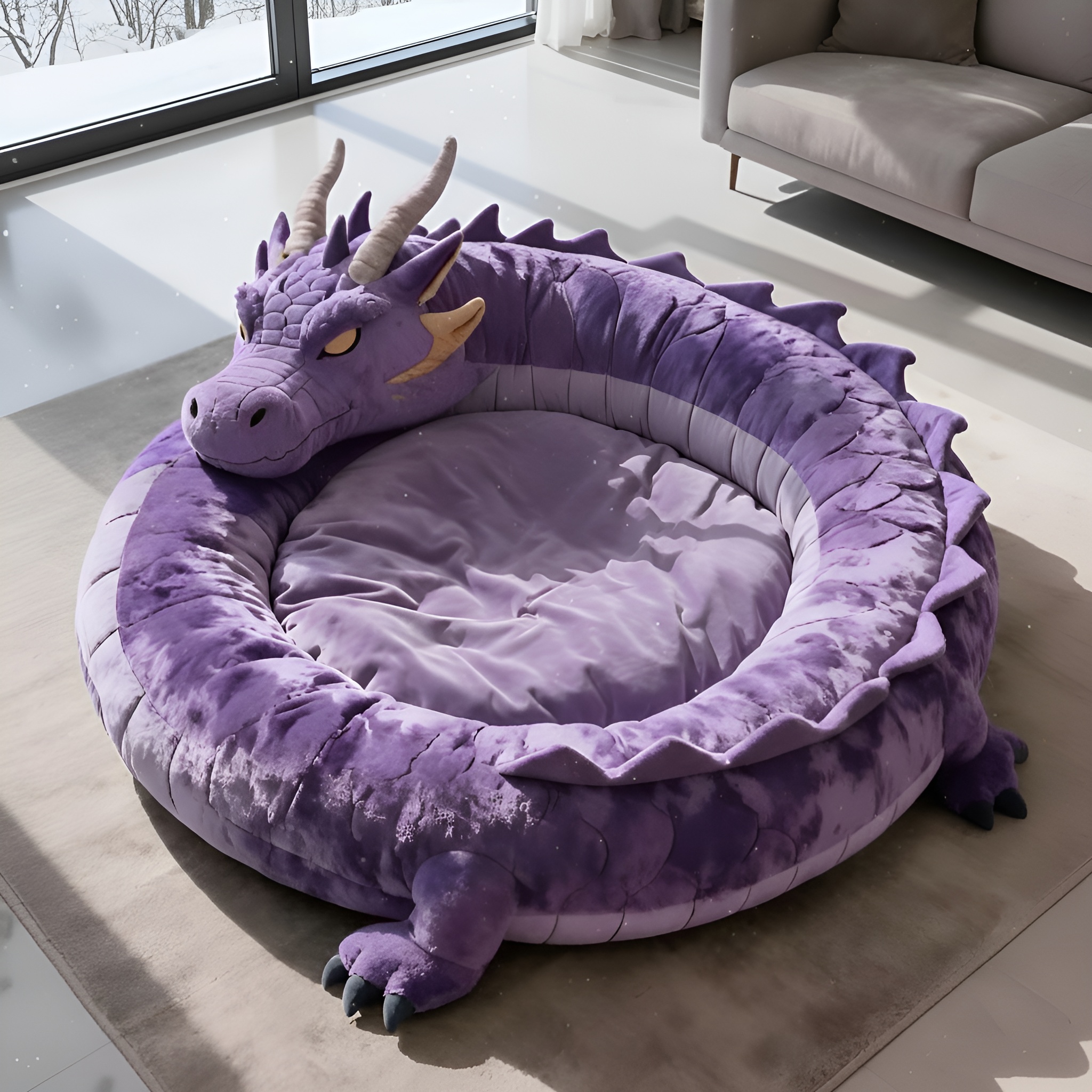 Dragon Plush Nest Lounge Cushion Bed