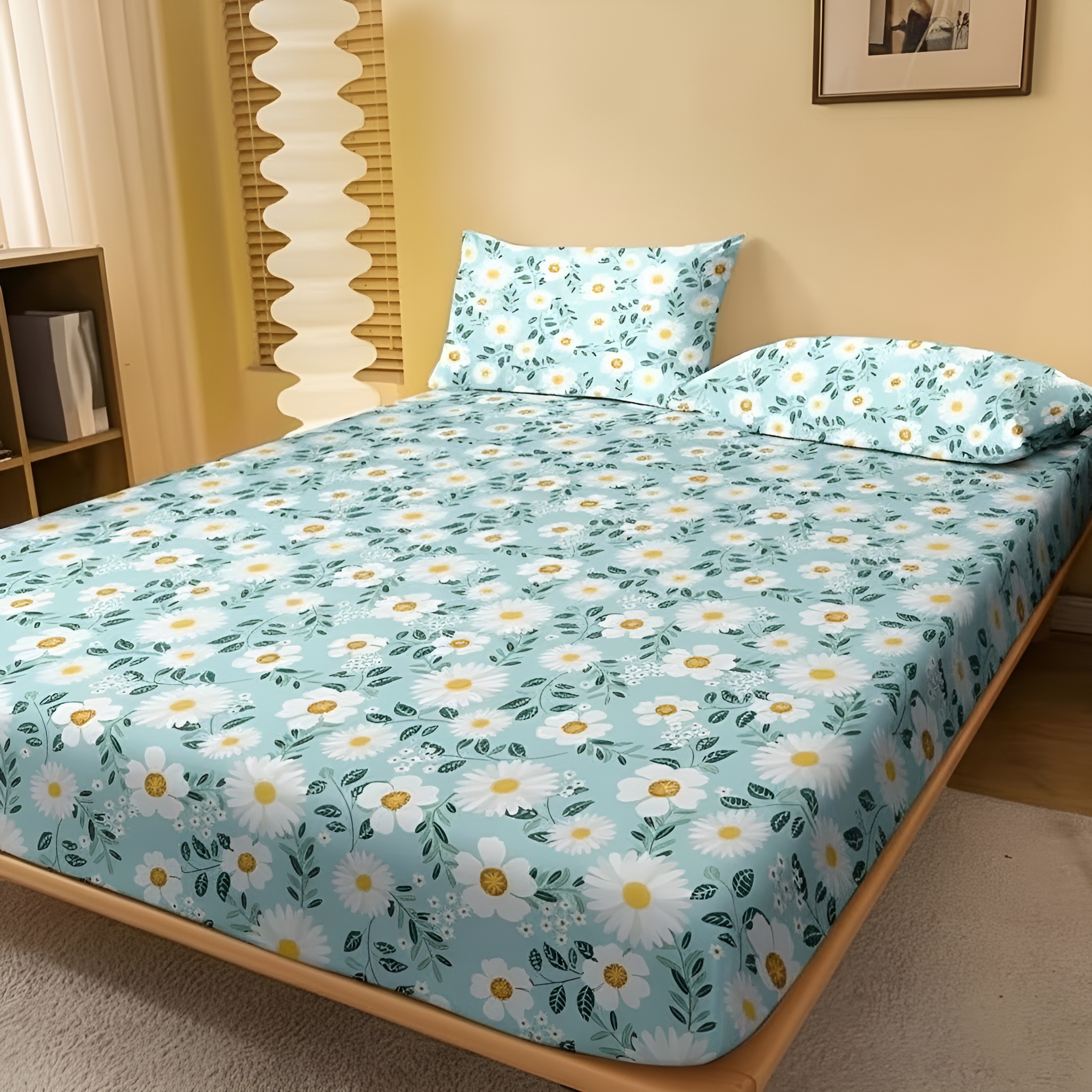 Soft Ditsy Floral Print Fitted Sheet With Deep Pocket