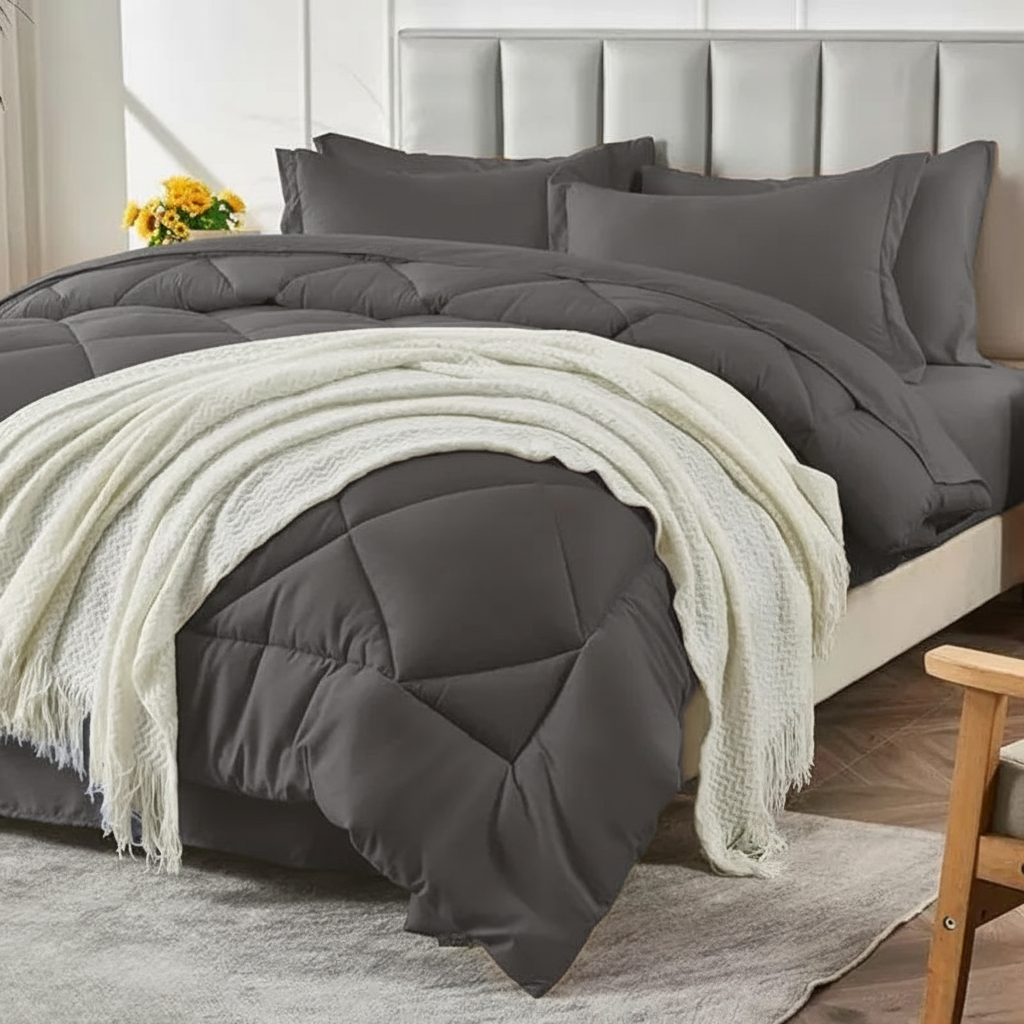 7 Pieces Comforter Set For All Seasons