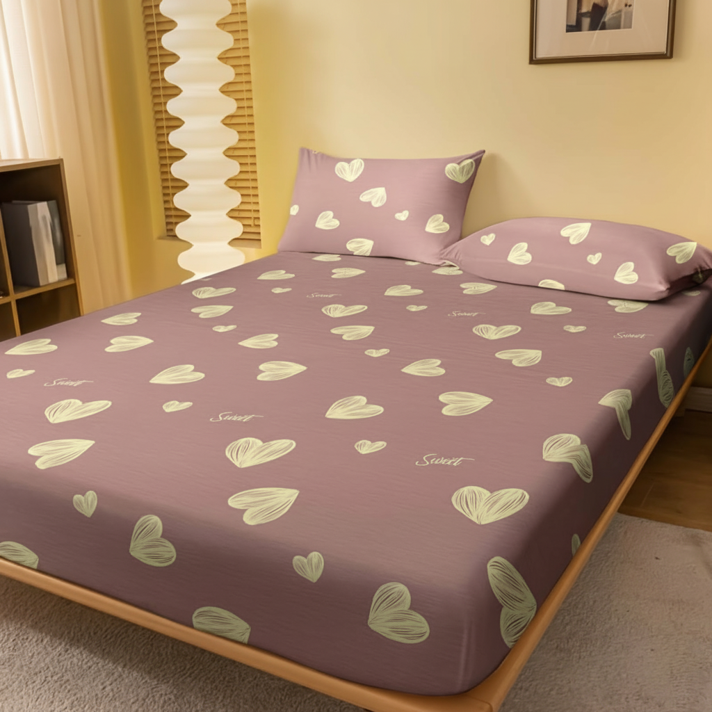 Decorative Pattern Fitted Sheet Quilted Bedding Cover