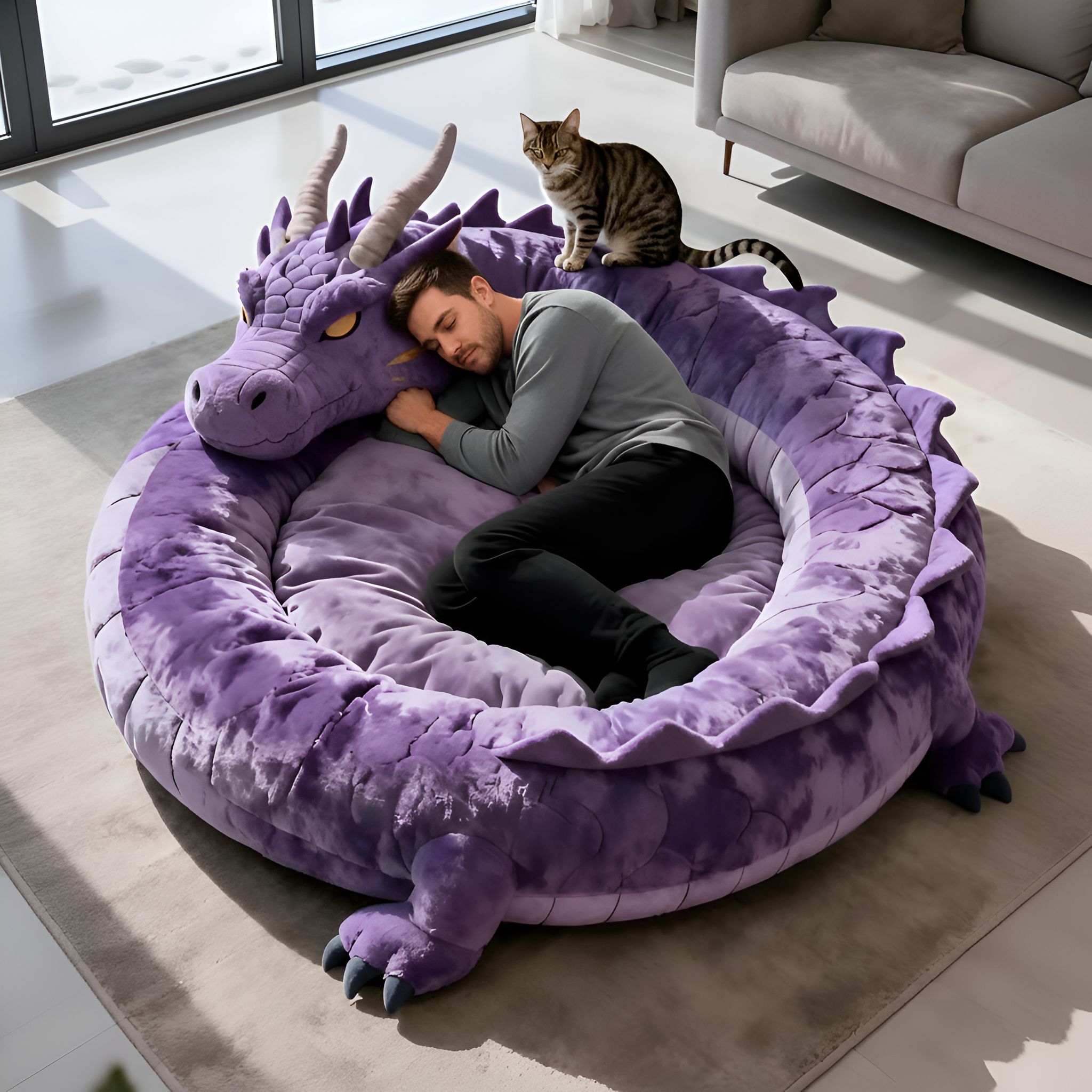 Dragon Plush Nest Lounge Cushion Bed